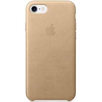 Apple iPhone Leather Case - оригинален кожен кейс (естествена кожа) за iPhone 8, iPhone 7 (светлокафяв)