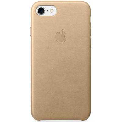 Apple iPhone Leather Case - оригинален кожен кейс (естествена кожа) за iPhone 8, iPhone 7 (светлокафяв)