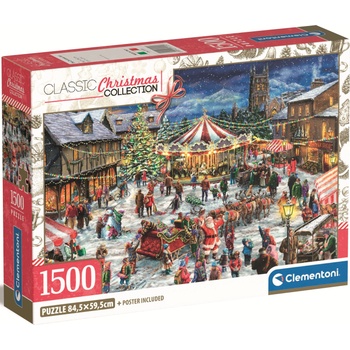 Clementoni Пъзел Clementoni от 1500 части - Коледен базар (31725)
