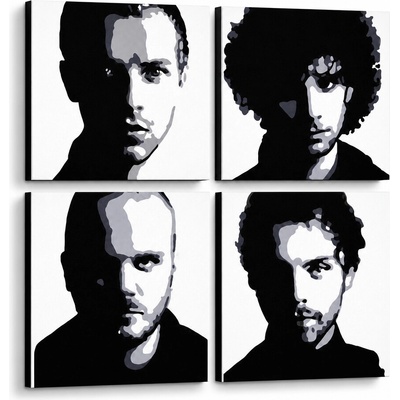 Ručne maľovaný POP Art obraz Coldplay - 60x60 cm
