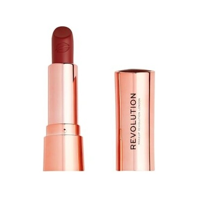 Revolution Satin Kiss Lipstick rtěnka hnědá 4 g