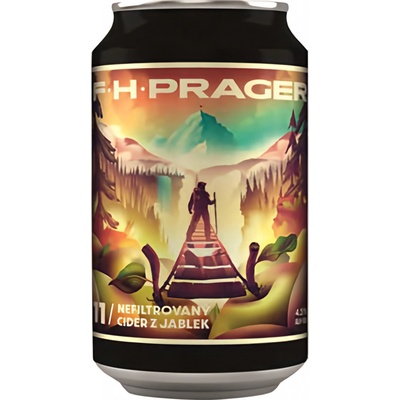 F.H. Prager Cider 11 jablek 4,5% 0,33 l (plech) – Zboží Dáma