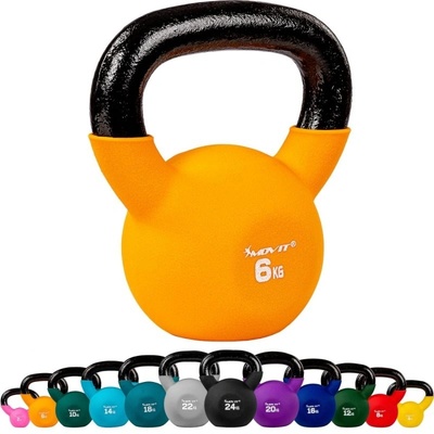 MOVIT Kettlebell liatinový pokrytý neoprénom 6kg