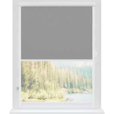 Dekodum Termoizolační roleta v bílé kazetě Grey Silver 100 x 150 cm