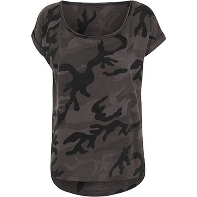 Build Your Brand Dámske tričko BY064 Dark Camo
