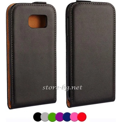 Samsung Galaxy S6 G920 Флип Кожен Калъф + Скрийн Протектор