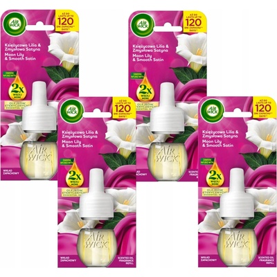 Air Wick NÁPLNĚ DO ELEKTRICKÉHO OSVĚŽOVAČE LILIA ZAHALENÁ DO SATÉNU 4 x 19 ml