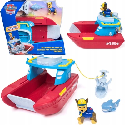 Paw Patrol Spinmaster Sea Patroller Rettungsboot mit ChaseFigur und Hai
