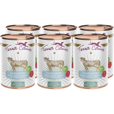 Terra Canis Gentle Meal Телешко с моркови, картофи, извара и лайка 6 x 400 г