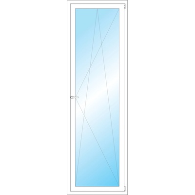 OKNA HNED Plastové okno 70x224 cm bílé otevíravé a sklopné pravé