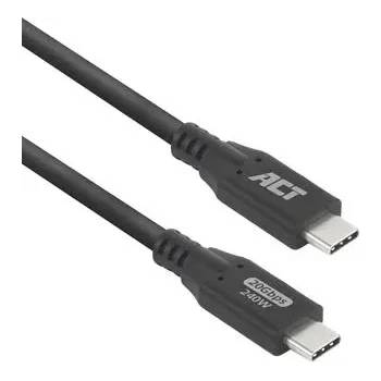 Image 1 of ACT Кабел USB-C - USB-C, 2 м / USB4, 20Gbps, 240W (AC7422)