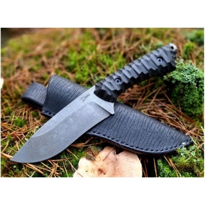 Nůž Páráček, Dachs Knives, StoneWash, černý – Zboží Mobilmania