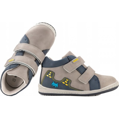 Wojtyłko dětské chlapecké kotníkové boty na suchý zip kožená stélka 24387