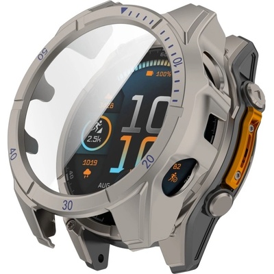 VSECHNONAMOBIL 93958 LUNET FULL COVER Plastový kryt se sklem pro Garmin Fenix 8 AMOLED 51mm TITANIUM BLUE