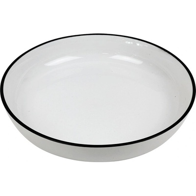 Gastrokuchyne Polohlboký tanier Future Black rim - Ø 24 cm