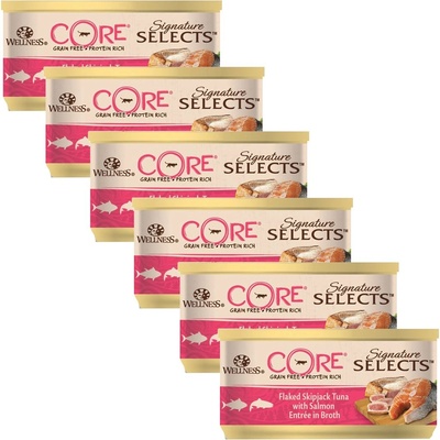 Wellness Core Signature Selects Туна и Сьомга 6 x 79 г
