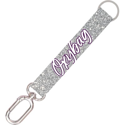 Šňůrka na krk KARTON P+P Krátká s karabinkou Silver glitter 6 72526