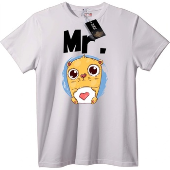 NOONEBRAND Тениска Мистър Хамстер Любов - XL, White