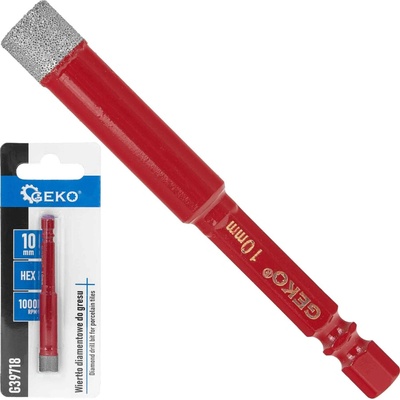 Diamantový vrták do gresu 10 mm, upnutie 6-HRAN, GEKO