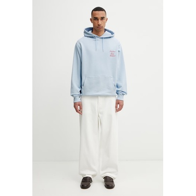 Drôle de Monsieur суичър с качулка мъжки от памук Le Hoodie Slogan Calligraphy (K.HO168.CO127.LBE)
