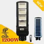 1200W LED Соларна улична лампа Cobra с дистанционно, сензор за движение и фотоклетка
