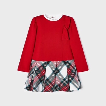 Image 1 of Mayoral Комбинирана рокля в червено с карета за бебе момиче Майорал