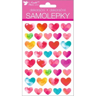 ANDĚL Samolepky srdce 15 x 10 cm