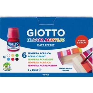GIOTTO Decor Комплект акрилни бои Смес 6 x 25 ml 6 бр (F538200)