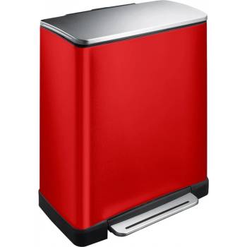 EKO-Europe EKO Кош за разделно събиране на отпадъци с педал E-CUBE - (28 + 18) литра - червен (EKO 926846 - Red)