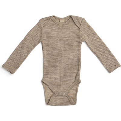 Merino body detské dlhý rukáv béžové light nature Smallstuff