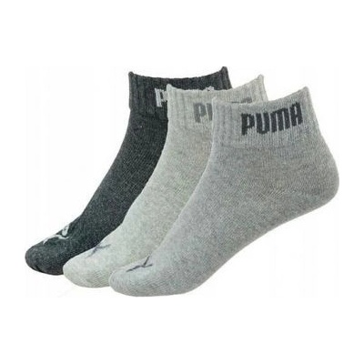 Puma 3 páry ponožky 887498 Basic Quarter A3 biela
