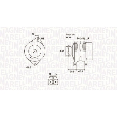 Alternátor MAGNETI MARELLI 063731798010