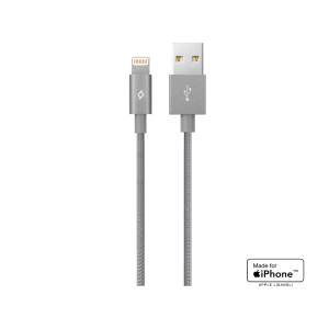 Ttec Кабел MFI AlumiCable Lightning Charge / Data Cable - Тъмно сив