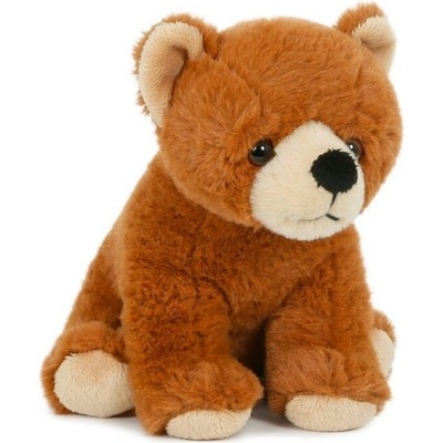 Teddies Medveď hnedý sediaci plyšový 13x19cm plnený guličkami 0m+