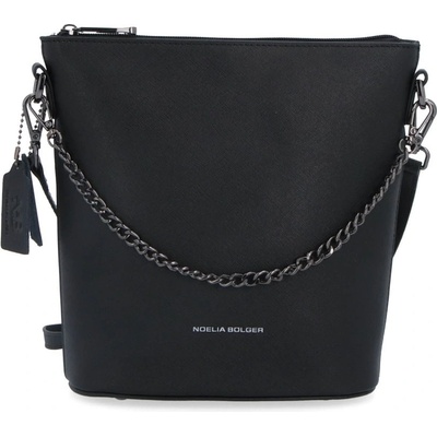 Kožená crossbody kabelka NB 0041 C čierna