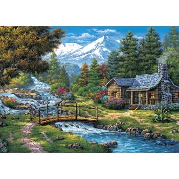 Image 1 of Art Puzzle - Puzzle Two Small Waterfalls - 2 000 piese