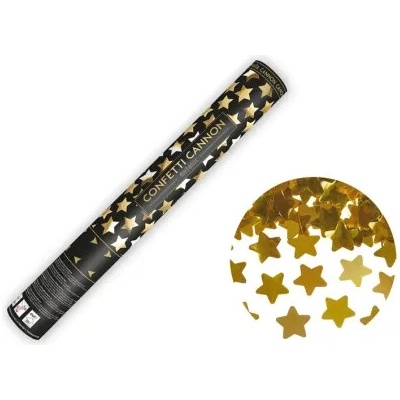 Konfety v tube hviezdy zlaté 40cm