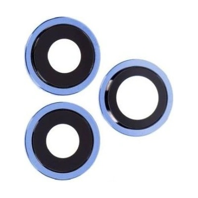 Apple iPhone 12 Pro - Sklíčko Zadnej Kamery s Rámom (Blue) - 3ks, Blue