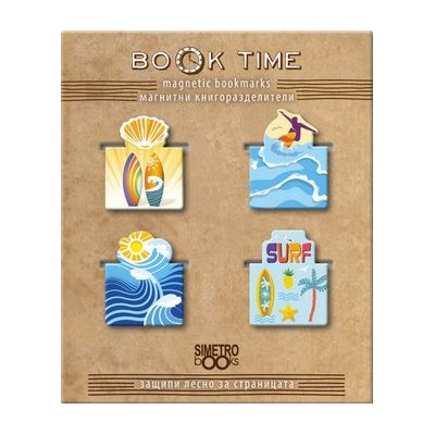 Simetro Магнитни книгоразделители Simetro Book Time - Сърф и море