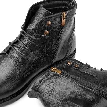 Ducavelli Мъжки ежедневни боти от естествена кожа - Черни #363790 (363790_Черно)