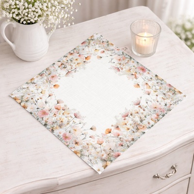 EVENIT Jemný obrúsok - prestieranie s kvietkami 6181 Polyester 35x35 cm