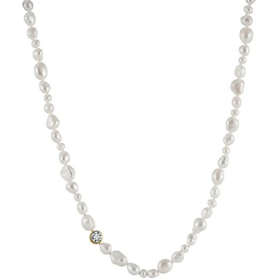 Majya Stříbrný řetízek s perlami 11663