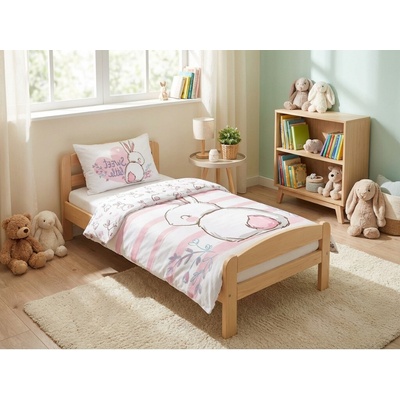 Textilomanie Bavlnené obliečky BUNNY SWEET biele 40 x 60 cm 100 x 135 cm