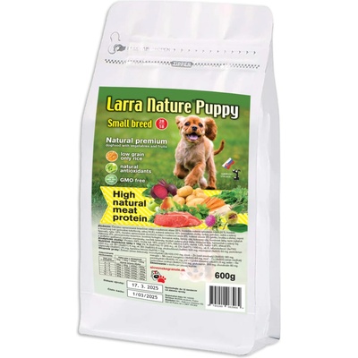 Larra Nature Puppy Malé a Stredné Plemená Superprémium bravčové & hovädzie 0,6 kg
