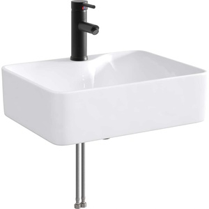 vidaXL Мивка за баня Матово черно 48, 5 x 37, 5 x 13 cm Керамика (890231)