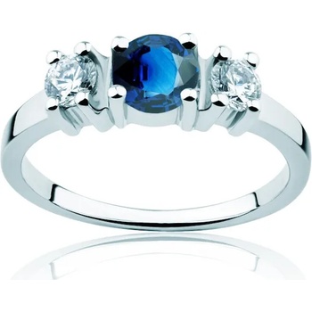 Image 1 of SAVICKI Heart of The Ocean Collection | Пръстен с три камъка: бяло злато. син сапфир