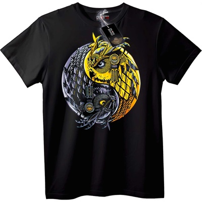 NOONEBRAND Тениска Трибъл Ин Ян Бухали - 6XL, Black