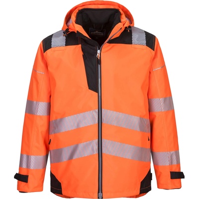 Portwest hi-vis pw365 / Светлоотразително водоустойчиво яке 3 в 1 - hv Оранжево/Черно xs (pw365obrxs)