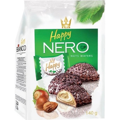 Happy Nero Nuts Oblátky s lieskoorieškovou náplňou 140 g