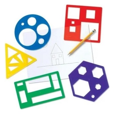 Learning Resources - Шаблони за рисуване - Основни геометрични фигури (LER5440)